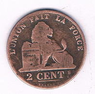 2 CENTIMES 1849 (mintage 916000 Ex)  BELGIE /1694/ - 2 Centesimi