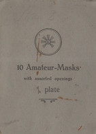 10 Old Amateur Photography Masks Photo Camera Plate Set - Bobines De Films: 35mm - 16mm - 9,5+8+S8mm