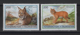 Tadjikistan - N°90 à 91 - Faune - Felins - Cote 7€ - * Neufs Avec Trace De Charniere - Tajikistan