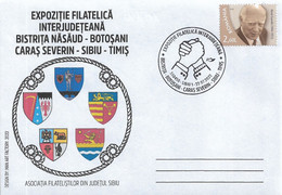 2022 - COAT OF ARMS - PHILATELIC EXHIBITION BETWEEN FIVE COUNTIES. SPECIAL CANCELLATION WITH HANDS. - Cartas & Documentos