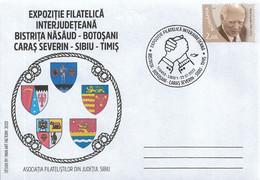 2022 - COAT OF ARMS - PHILATELIC EXHIBITION BETWEEN FIVE COUNTIES. SPECIAL CANCELLATION WITH HANDS. - Brieven En Documenten