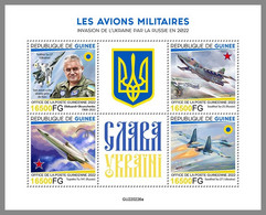 GUINEA REP. 2022 MNH Military Planes Kampfflugzeuge Avions Militaires M/S - OFFICIAL ISSUE - DHQ2235 - Avions