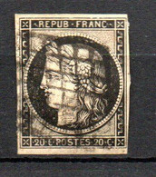 Col30 France N° 3 Oblitéré Used Cote 65,00€ - 1849-1850 Ceres