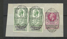 Great Britain - 3 Revenue Tax Consular Stamps Viceconsult Essen Germany Deutschland - Servizio