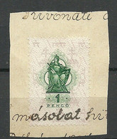 UNGARN HUNGARY 1920ies - Revenue Tax Steuermarke 1 Pengö On Cut Out O - Revenue Stamps