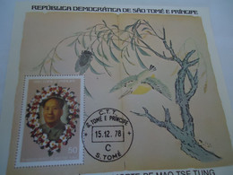 SAO TOME AND PRINCIPE   SHEET  MAO TSE TUNG  BIRD - Mao Tse-Tung