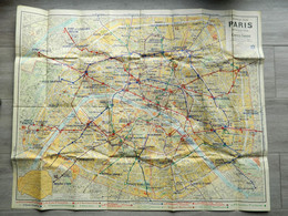 * Plan De PARIS - Collection Des Guides Et Plans TARIDE - Métro En Couleurs - Format 75 X 94 - Référence N° 302 Bis - Europe