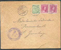 10c. Marie-Adelaide (x2) + 5c. Ecusson Obl. Dc BEAUFORT Sur Lettre Du 1-7-1918 Vers 's Gravenhague (P-B) +  Censure De T - 1914-24 Marie-Adelaide