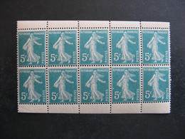 TB Intérieur De 5 Paires Verticales De Carnet Du N° 137a , Massicotage En Biais. Neuve XX. - Unused Stamps