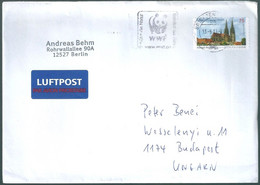C1243 Germany Architecture Cathedral Geography UNESCO WWF Animal Meter Stempel Air Mail Priority - Lettres & Documents