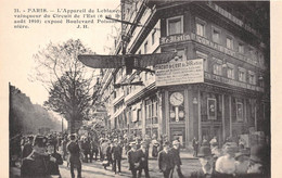 PARIS-75009-CIRCUIT DE L'EST- L' APPAREIL DE LEBLAC VAINQUEUR DU CIRCUIT DE L'EST 1910 EXPOSE BLD POISSONNIERE - Arrondissement: 09