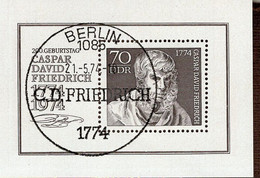 DDR Block 040 Caspar David Friedrich Used Gestempelt  ETSST - 1971-1980