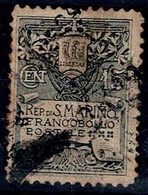 SAN MARINO 1907 HERALDAL SHIELD MI No 48 USED VF!! - Used Stamps