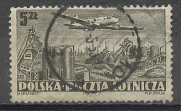 Pologne - Poland - Polen Poste Aérienne 1952 Y&T N°PA31 - Michel N°F231 (o) - 5z Acieries - Used Stamps