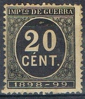 Sello 20 Cts Impuesto De Guerra, Variedad Marco Roto Inferior, Num  239 * - Kriegssteuermarken