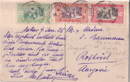 1925 - SENEGAL - CACHET DE PAQUEBOT SUR TIMBRES ! - CARTE De DAKAR ANNULEE à MARSEILLE PAQUEBOT => ROTHRIST SUISSE ! - Cartas & Documentos