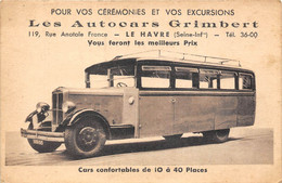 76-LE-HAVRE- LES AUTOCARS GRIMBERT 119 RUE ANATOLE FRANCE - Non Classés