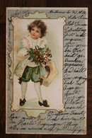 AK CPA 1902 Kinder Jund Frauen Heiligenstein Elsass Barr Blumen Elsass Litho Cover Alsace - Portretten