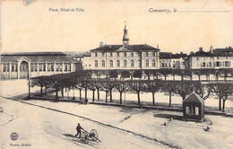 CPA France - Commercy - Place - Hôtel De Ville - Animée - Charrette à Deux Roues - Imprimerie Réunis De Nancy - Commercy