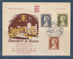 Monaco - FDC - Premier Jour - Naissance De La Princesse Caroline - 23 Janvier 1957 - FDC