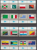 UNO New York 1984 MiNr.448 - 463 O Gest. Waagerechte Paare Flaggen Der UNO-Mitgliedsstaaten ( D 6975 )günstiger Versand - Used Stamps
