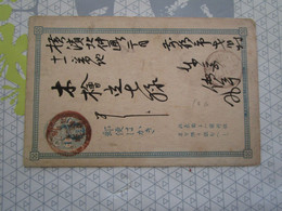 Vieux Entier Postal Du Japon - Brieven En Documenten