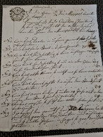 Papier Timbre Attenschwiller Hininge Huningue 1792 - Brieven En Documenten