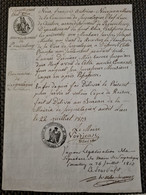 Papier Timbre SEIGNELEGIER PORRENTRUY 1813 CURE  Joseph Maitre Certificat - Brieven En Documenten