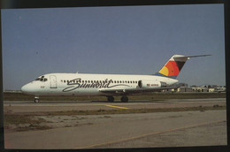 Sunworld Airlines San Jose Airport Postcard - Key West & The Keys