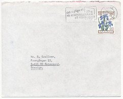 Mi 575 Solo Slogan Cover Abroad / Flower, Iris Spuria, Botanical Garden - 15 October 1974 Vejle - Storia Postale