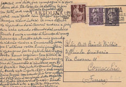INTERO POSTALE 1946 C.50+50 (GEMELLI) LUOGOTENENZA+2 L REP. TIMBRO LA LOTTERIA (RY8959 - Poststempel