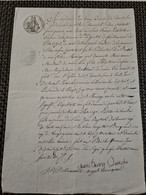 Papier Timbre DELEMONT DOMBRESSON COMMUNE DES BOIS 1810 Mariage Marie ANNE MARCHAND ET Instituteur - Brieven En Documenten