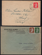 LUXEMBOURG / 1943-44 - 2 LETTRES OCCUPATION ALLEMANDE (ref 4915) - 1940-1944 Ocupación Alemana