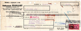 Lettre De Change * Ets Machines A Bois Guilliet à   Auxerre   Avec 1Timbre  Fiscal à  5 Fr  De 1956 - Brieven En Documenten