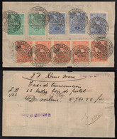 ANVERS - ANTWERPEN -TAXE DE TRANSMISSION - DOUANES -DOUANEN / 10 TIMBRES FISCAUX SUR DOCUMENT (ref 4918) - Documents