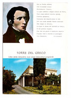 TORRE DEL GRECO (ITALIA) // VILLA DELLE GINESTRE // GIACOMO LEOPARDI (POETA) // SIN CIRCULAR - Torre Del Greco