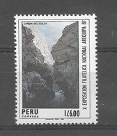 PERU 1987 NATIONAL STAMPS EXPOSITION AREQUIPA 87 NATURE LANDSCAPE - Peru