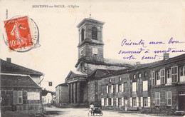 CPA France - Meuse - Montiers Sur Saulx - L Eglise - Animée - Chien - Clocher - Horloge - Oblitérée 1908 - Sonstige & Ohne Zuordnung