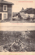 CPA France - Fleury Devant Douaumont - La Rue De L Eglise En 1914 - Emplacement Actuel De L Eglise - Après Guerre - Other & Unclassified