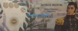 192523 BILLETE FANTASY TICKET 500 BANK ARGENTINA PROCER HIPOLITO BOUCHARD CORSARIO NO POSTCARD - Kilowaar - Bankbiljetten