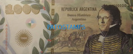 192525 BILLETE FANTASY TICKET 1000 BANK ARGENTINA PROCER ESTANISLAO LOPEZ CAUDILLO Y MILITAR NO POSTCARD - Lots & Kiloware - Banknotes