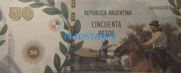 192529 BILLETE FANTASY TICKET 50 BANK ARGENTINA PROCER JOSE HERNANDEZ TIERRA GAUCHA NO POSTCARD - Kilowaar - Bankbiljetten