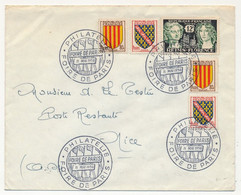 Enveloppe Affr.composé 12F Reims Florence + Blasons - Obl Temporaire "Philatélie Foire De Paris" PARIS 8/5/1956 - Gedenkstempel