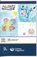 #75142 ARGENTINA 2022 ART CHILD DRAWINGS MEDICIN PEDIATRIC HOSPITAL GARRAHAN ANIV  POST BROCHURE - Ungebraucht