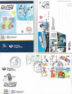 #75143 ARGENTINA 2022 ART CHILD DRAWINGS MEDICIN PEDIATRIC HOSPITAL GARRAHAN ANIV  COMBO PACK - Nuevos