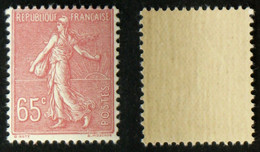 N° 201 65c Rose Semeuse Lignée TB Neuf N** Cote 6€ - 1903-60 Säerin, Untergrund Schraffiert