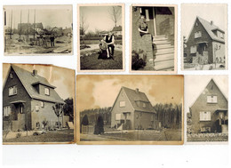 7x Orig. Foto Ab Ca. 1930 Privates Haus Halstenbek Kreis Pinneberg Ortspartie, Heideweg 127, Haus, Baustelle - Pinneberg