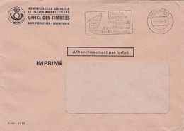 Luxembourg Lettre 1980 Imprimé Flamme Journée Mondiale Des Lépreux Fond R Follereau - Frankeermachines (EMA)