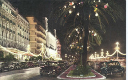 Frankrijk Postkaart Nice "La Promenade Des Anglais, La Nuit" Gebruikt 1962 (8548) - Nizza Bei Nacht