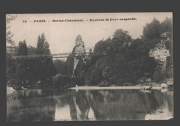 Paris - Buttes-Chaumont - Rochers Et Pont Suspendu - Arrondissement: 19